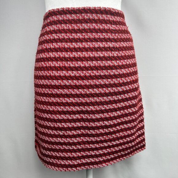 RW&CO Preppy Chic Tweed Red Mini Skirt – Size X-Small 2 - Picture 4 of 7